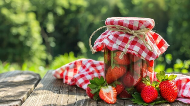 Een pot vol aardbeien vreugde