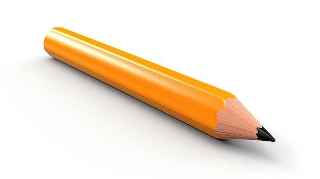 Een potlood met een gele gum op de voorkant.