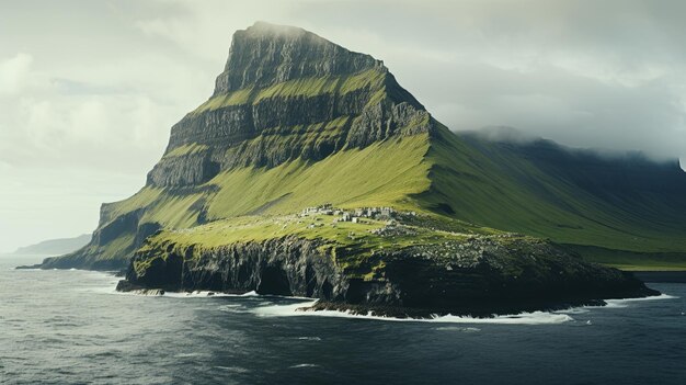 Foto een prachtig, betoverend en uniek landschap.