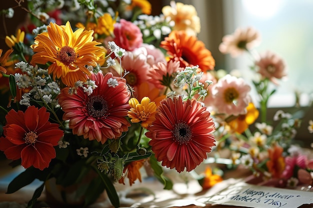 Een prachtig boeket van verschillende bloemen verjaardag moederdag verjaardag