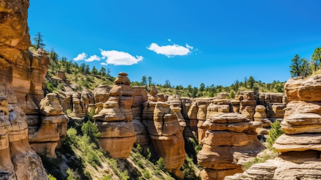 een prachtig canyon landschap met rotsformaties