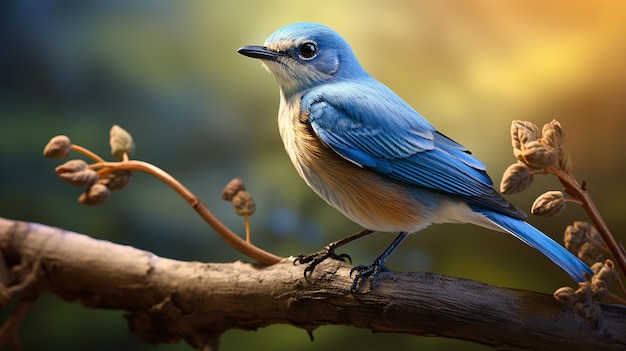 Een prachtig detail van een blauwe vogel