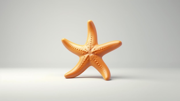 Een prachtig gemaakt 3D-gerenderd zeester-icoon met ingewikkelde details en levendige kleuren Perfect voor maritieme ontwerpen of als decoratief element om een vleugje strandcharme toe te voegen
