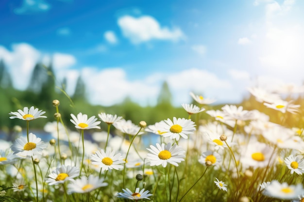 Een prachtig, kleurrijk zomer-voorjaarslandschap.