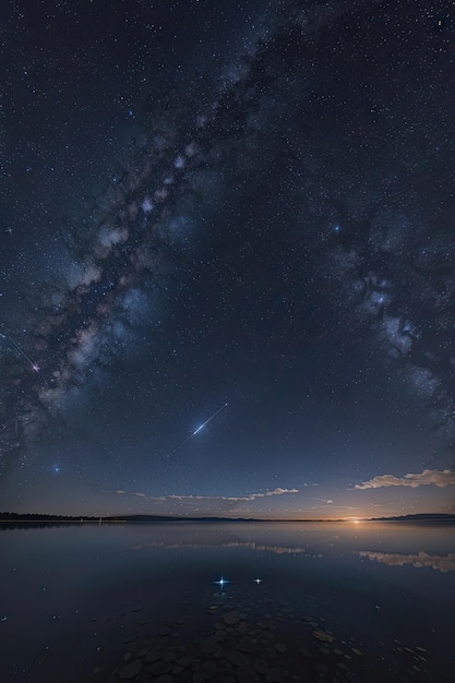 een prachtig nachtelijke galaxy uitzicht in de hemel