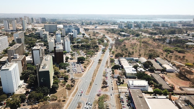 Een prachtig panoramisch uitzicht op de hoofdstad van Brasilia, Brazilië