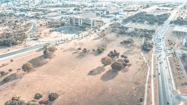 Een prachtig panoramisch uitzicht op de hoofdstad van Brasilia, Brazilië