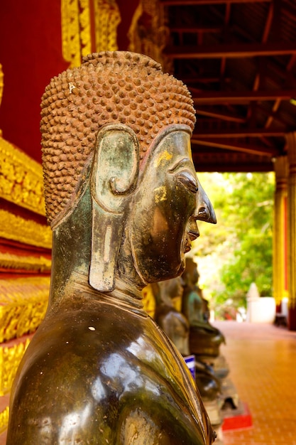 Een prachtig panoramisch uitzicht op de tempel Wat Phra Kaew in Vientiane Laos