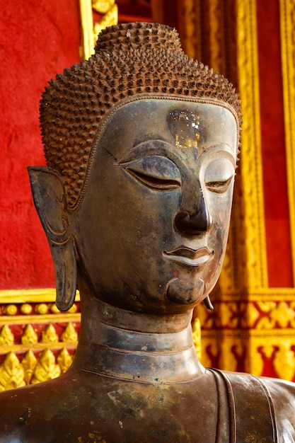 Een prachtig panoramisch uitzicht op de tempel Wat Phra Kaew in Vientiane Laos