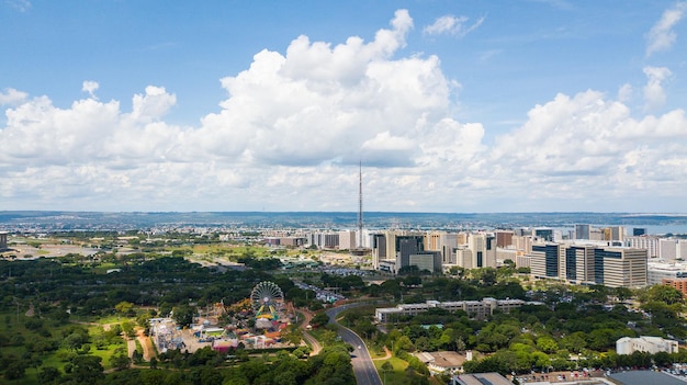 Een prachtig panoramisch uitzicht over Brasilia Brazilië