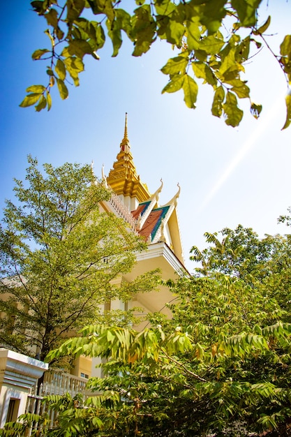 Een prachtig panoramisch uitzicht over de stad Phnom Penh in Cambodja