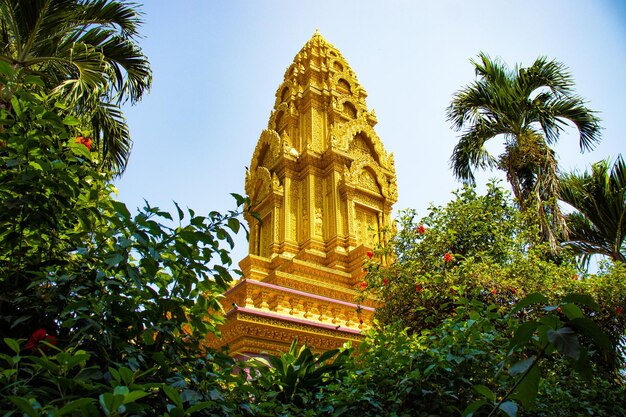 Een prachtig panoramisch uitzicht over de stad Phnom Penh in Cambodja