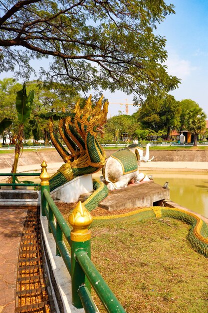 Een prachtig panoramisch uitzicht over de stad Vientiane in Laos