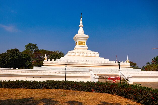 Een prachtig panoramisch uitzicht over de stad Vientiane in Laos