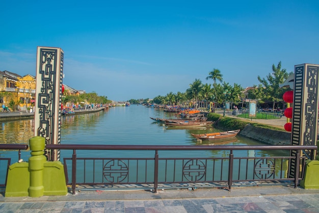 Een prachtig panoramisch uitzicht over Hoi An stad Vietnam