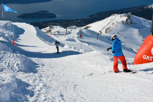 Een prachtig uitzicht op Cerro Catedral in Bariloche, Argentinië