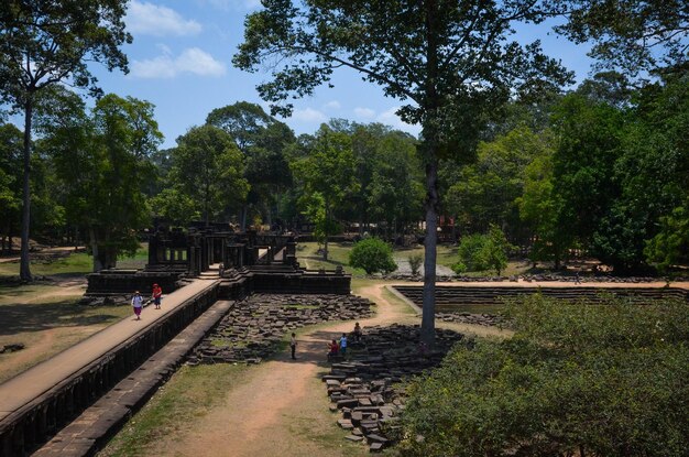 Een prachtig uitzicht op de Angkor Wat-tempel in Siem Reap, Cambodja