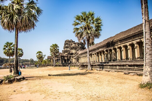 Een prachtig uitzicht op de Angkor Wat-tempel in Siem Reap, Cambodja