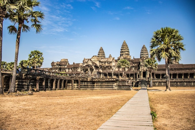 Een prachtig uitzicht op de Angkor Wat-tempel in Siem Reap, Cambodja