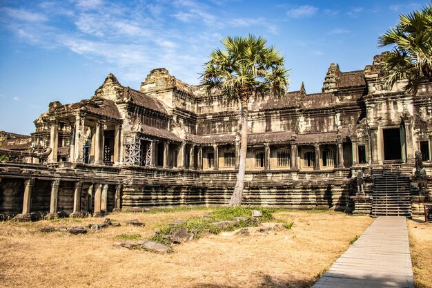 Een prachtig uitzicht op de Angkor Wat-tempel in Siem Reap, Cambodja