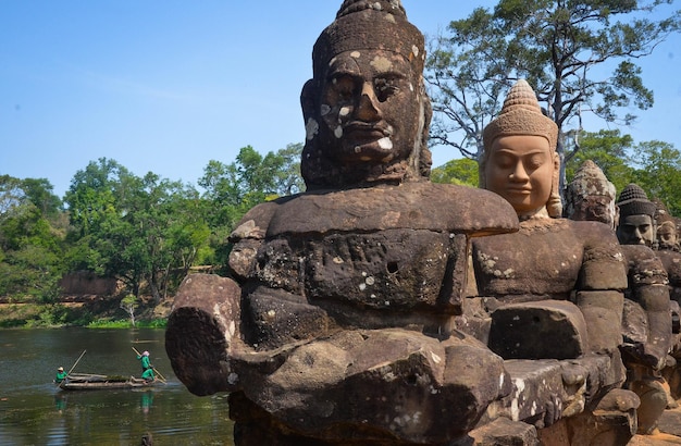 Een prachtig uitzicht op de Angkor Wat-tempel in Siem Reap, Cambodja