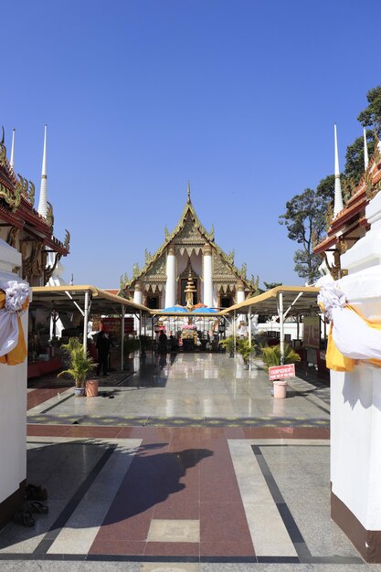 Een prachtig uitzicht op de boeddhistische tempel in Ayutthaya Thailand