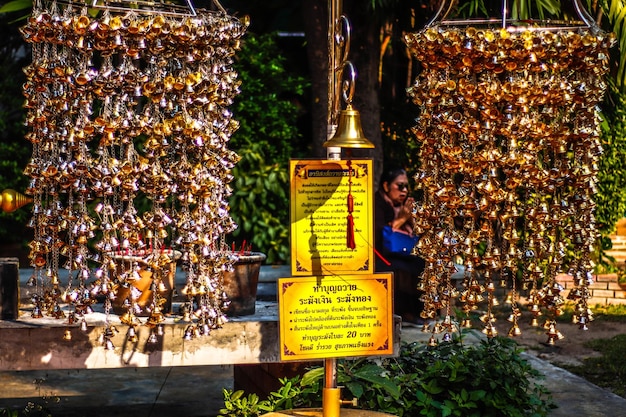 Een prachtig uitzicht op de boeddhistische tempel in Chiang Mai Thailand