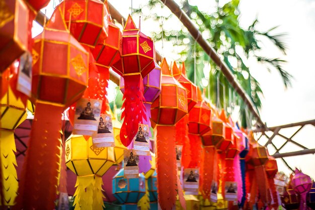 Een prachtig uitzicht op de boeddhistische tempel in Chiang Mai Thailand