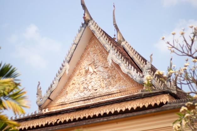 Een prachtig uitzicht op de boeddhistische tempel in Siem Reap, Cambodja