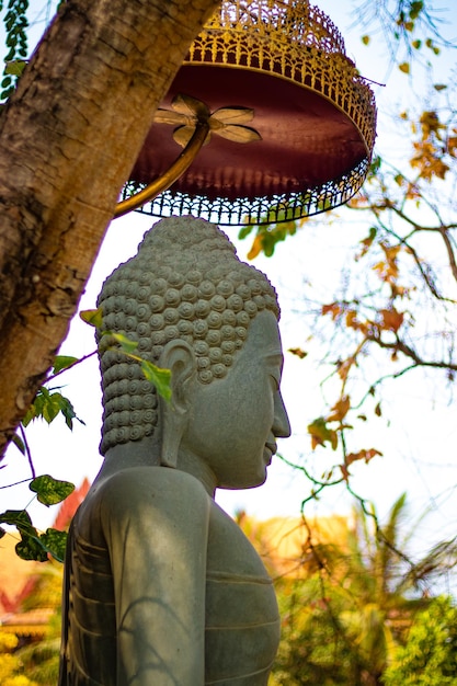 Foto een prachtig uitzicht op de boeddhistische tempel in siem reap cambodja