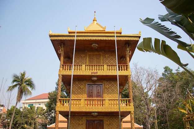 Een prachtig uitzicht op de boeddhistische tempel in Siem Reap in Cambodja