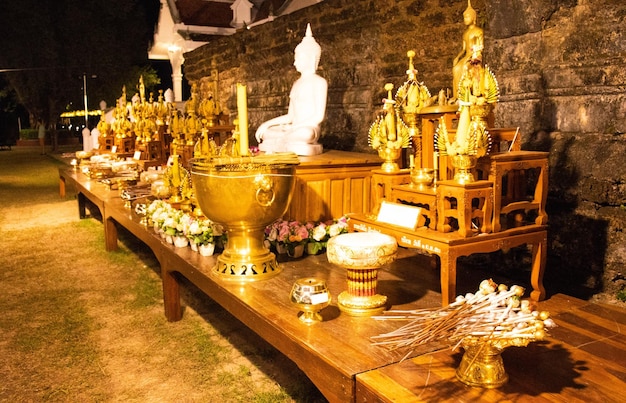 Een prachtig uitzicht op de boeddhistische tempel in Sukhothai Thailand