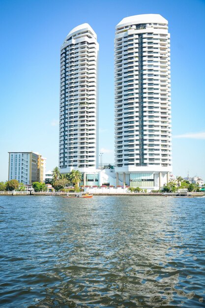 Een prachtig uitzicht op de Chao Phraya-rivier in Bangkok Thailand
