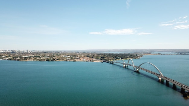 Een prachtig uitzicht op de JK-brug in de hoofdstad van Brasilia, Brazilië