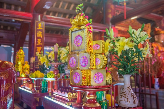 Een prachtig uitzicht op de Literatuurtempel in Hanoi, Vietnam