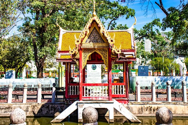 Een prachtig uitzicht op de marmeren tempel in Bangkok Thailand