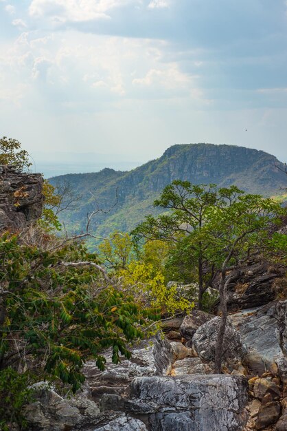 Een prachtig uitzicht op de natuur in Chapada dos Veadeiros in Alto Paraiso Goias Brazilië