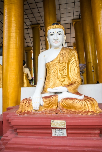 Een prachtig uitzicht op de Shwedagon Padoga-tempels in Yangon, Myanmar