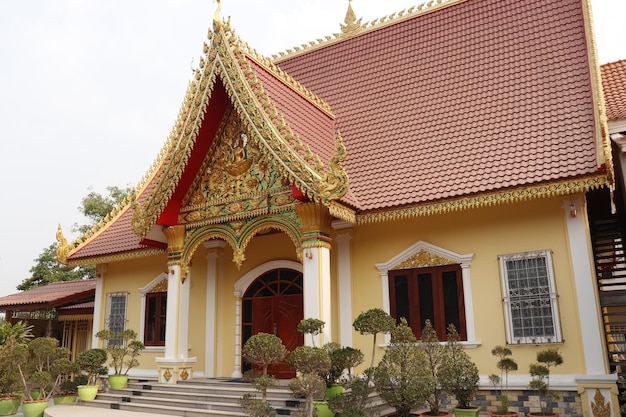 Een prachtig uitzicht op de tempel van wat sisaket in Vientiane Laos