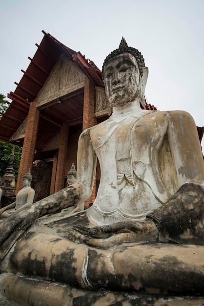 Een prachtig uitzicht op de tempel Wat Yai Chai Mongkhol in Ayutthaya Thailand