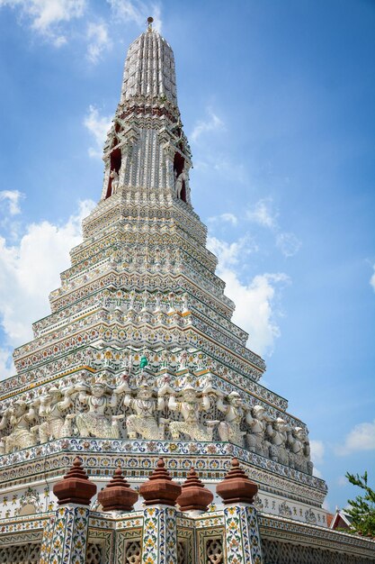 Een prachtig uitzicht op de Wat Arun-tempel in Bangkok Thailand