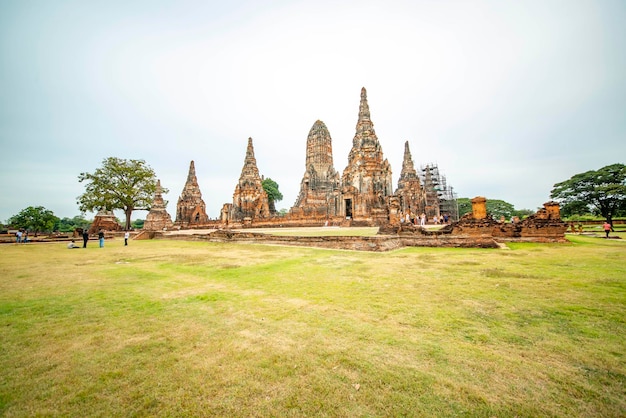 Een prachtig uitzicht op de Wat Chaiwatthanaram-tempel in Ayutthaya Thailand