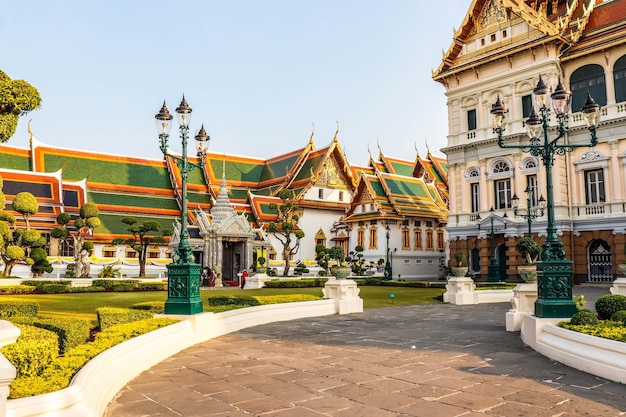 Een prachtig uitzicht op de Wat Phra Kaew-tempel The Grand Palace in Bangkok Thailand