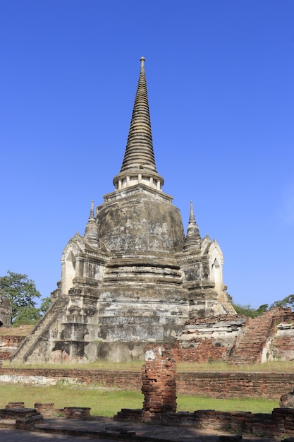 Een prachtig uitzicht op de Wat Si Sanphet-tempel in Ayutthaya Thailand