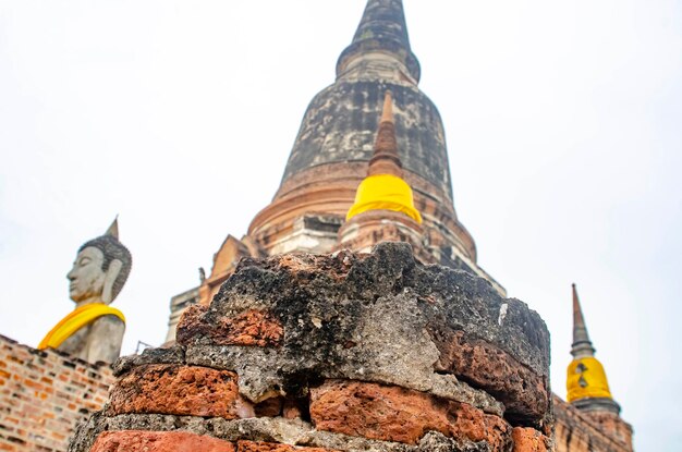 Een prachtig uitzicht op de Wat Yai Chai Mongkhon-tempel in Ayutthaya Thailand