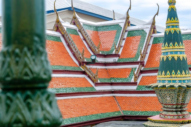 Een prachtig uitzicht op Grand Palace de Wat Phra Kaew-tempel in Bangkok Thailand