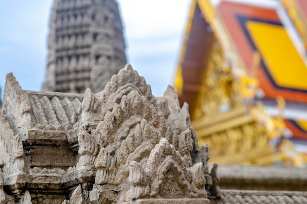 Een prachtig uitzicht op Grand Palace de Wat Phra Kaew-tempel in Bangkok Thailand