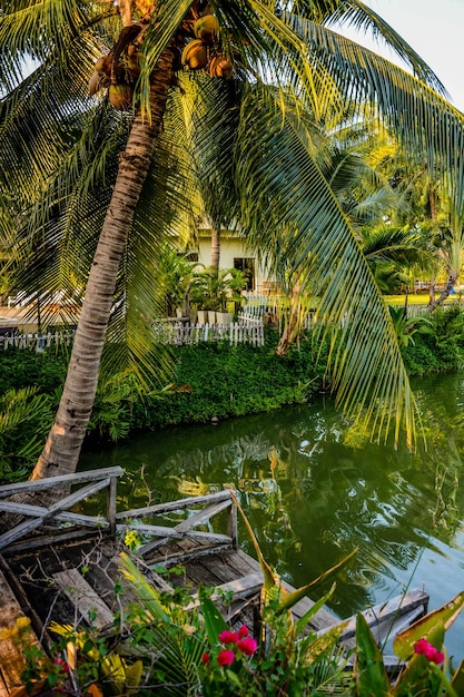 Een prachtig uitzicht op het Baan Thai-huishotel in Ayutthaya Thailand