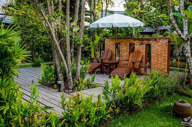 Een prachtig uitzicht op het Baan Thai-huishotel in Ayutthaya Thailand