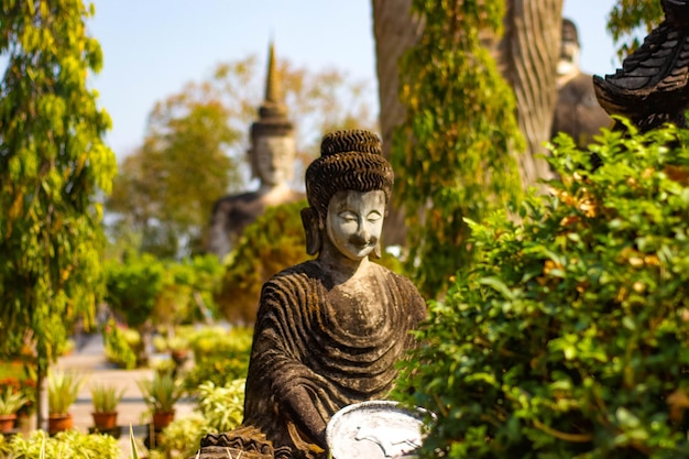 Een prachtig uitzicht op het Boeddhapark in Nong Khai Thailand